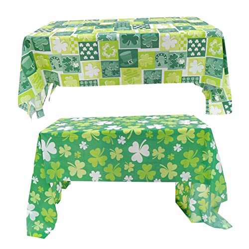 2st Irische Tischdecke Glücksblatt-tischdecke St Patricks Day Schreibtischdekor St. Patricks Day Tischdecke St. Patricks Day Tischläufer Klee Tischdecke Plastik Schmücken Esstisch von Cabilock