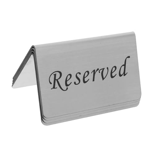 4 Stück Tisch Reserviert Tischläufer Kartentisch Tischbogen Tischnummernhalter Reserviertes Zeltschild Tischschild Restaurantbedarf Staffelei Stehen Silver Rostfreier Stahl Cabilock von Cabilock