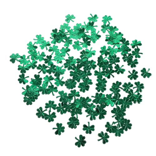 Cabilock 1 Klee Pailletten Grünes Kostüm Kleeblatt St Patricks Day Dekorationen Kleeblätter Grünes Tutu Aufkleber Fallen St Patricks Day Tischdekoration Glücklich Partyzubehör Green Pvc von Cabilock