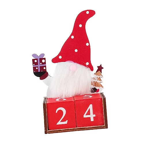 Cabilock 1 PC Weihnachtskalender Tischkalender Kalender Schreibtisch Weihnachtsdekorationen Wandkalender Adventskalender Saisonale Datumsanzeige Digitaler Kalender Weihnachtsschmuck Holz von Cabilock