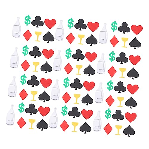 Cabilock 1 Packung Poker Konfetti Konfetti Dekoration Babyparty Konfetti Vegas Partydekorationen Tischdekoration Tischpoker Festival Konfetti Glitzer Tisch Kunststoff von Cabilock