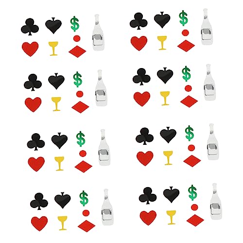 Cabilock 1 Packung Poker Konfetti Las Vegas Partygeschenk Tischdekoration Konfetti Las Vegas Party Glitzer Konfetti Partytisch Streudeko Partytisch Konfetti Kunststoff von Cabilock