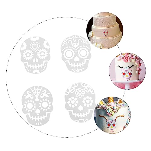 Cabilock 1 Satz 4 Stk kuchen Sprüh blumen form Halloween-Partygeschenke Halloween-Cookie-Schablone halloween backform backformen halloween Halloween-Kuchenformen Kuchen Vorlage von Cabilock