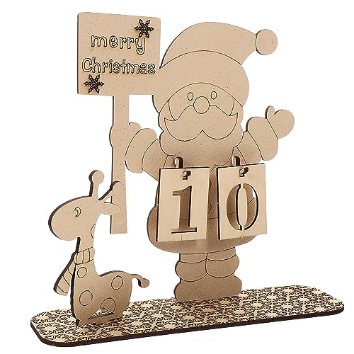 Cabilock 1 Satz Dekorationskalender aus Holz Weihnachtsschmuck Weihnachtsdekorationen Ornamente Advent Weihnachten countdown kalender countdown calender Weihnachtsgeschenk Weihnachtszubehör von Cabilock