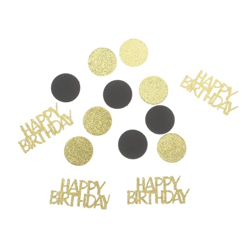 Cabilock 1 Satz Geburtstag Konfetti festliches Konfetti-Dekor Tischdekoration zum Geburtstag Tischkonfetti party sachen party supplies Party-Layout glitzerndes Konfetti Papier Golden von Cabilock