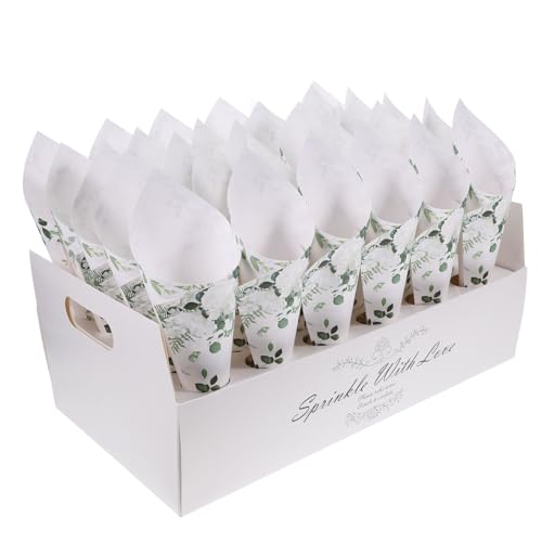 Cabilock 1 Satz Hochzeitspapierprodukte Konfetti-kegeltablett Hochzeit Konfetti Konfetti- Und Ständer Halter Für Konfettikegel Konfetti-papierkegel Essen Kraftpapier von Cabilock