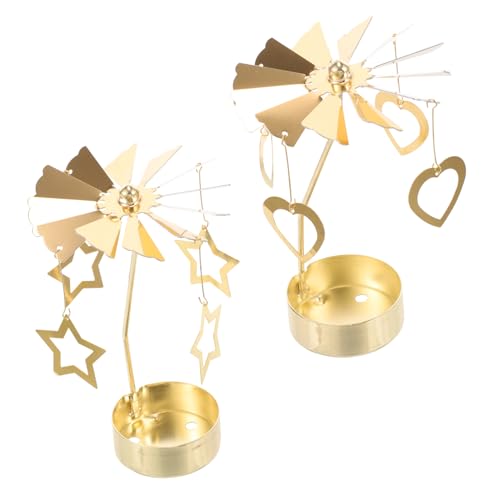 Cabilock 1 Satz Hot Swivel Kerzenhalter Spitzkerzen Ornamente Für Wohnzimmer Votivkerzenhalter Mit Schmucksteinen Kerzenwachs Laterne Weihnachten Lichter Golden Schmiedeeisen 2st von Cabilock