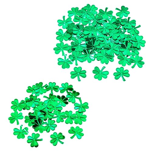 Cabilock 1 Satz Kleeblatt Konfetti St. Patricks Day St Patricks Day Tischdekoration Silbernes Konfetti Tischklee-streusel Kleeblatt-konfetti Für Den Tisch Kleeblätter Patricks-tag Green von Cabilock