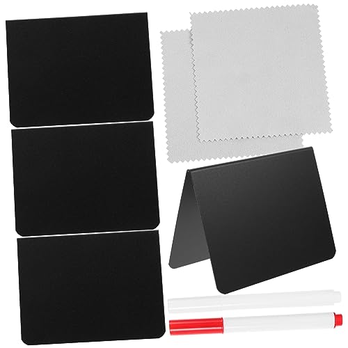 Cabilock 1 Satz Kreidemarker Lebensmittelschilder an der Tafel Memoboard-Schild buchstabentafel schreibtablett Etikett kleines Tafel-Reserviert-Schild löschbares Tafelschild Plastik Black von Cabilock