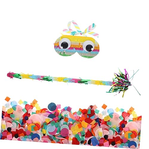 Cabilock 1 Satz Pinata-Zubehör Dekorationen Party Halloween-Süßigkeiten-Masse Neon-Accessoires toll komfetti feiern spielsachen eye mask Piñata-Sticks Piñata-Stick aus Papier Colorful von Cabilock