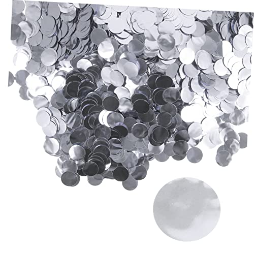 Cabilock 1 Satz Rundes Papier Werfen Tischkonfetti Dekor Babyparty Konfetti Runde Wurfstreuung Tischdekoration Geburtstagsfeier Frohes Neues Jahr Konfetti Brautballons Aluminiumfolie Silver von Cabilock