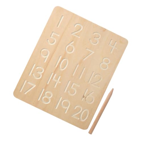 Cabilock 1 Satz Schreibübungstafel Übungsbrett für Buchstaben Buchstabenschablonen Alphabet-Übungsbrett pädagogisches Alphabetbrett Alphabet Rechtschreibtafel pädagogisches Spielzeug Holz von Cabilock