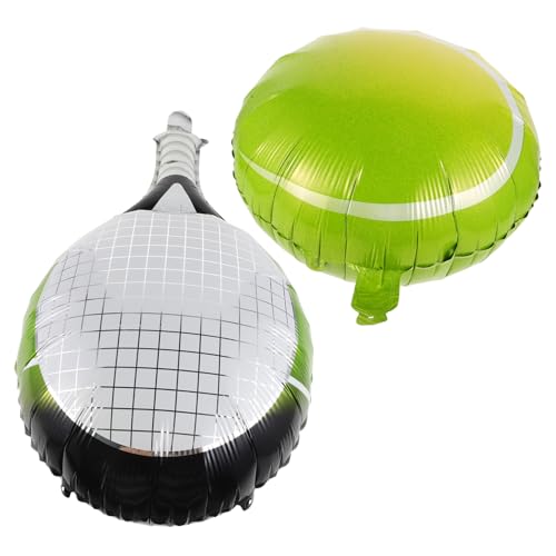 Cabilock 1 Satz Tennisballon Sport-Ausschnitte-Ballon Ballon zur Abschlussfeier 2024 Tennisschläger Ballons Sportliche Partydekoration luftballons Requisiten für das Szenenlayout Green von Cabilock