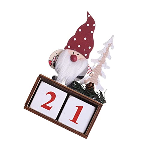 Cabilock 1 Satz Weihnachtskalender-Ornamente Countdown süße Urlaubsdekoration weihnachtskalenderverzierungen weihnachtsdeko bastelkalender zum selbstgestalten Weihnachtskalender aus Holz von Cabilock