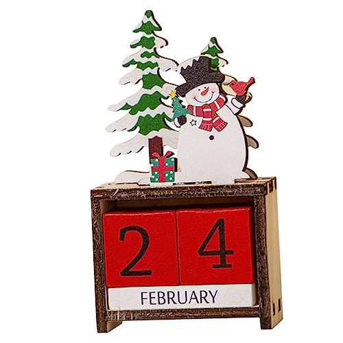 Cabilock 1 Satz Weihnachtskalender Tischdekoration Für Weihnachten Weihnachts-countdown-kalender Weihnachtsgeschenke Exquisiter Adventskalender Tabletop-weihnachtscountdown Holz von Cabilock