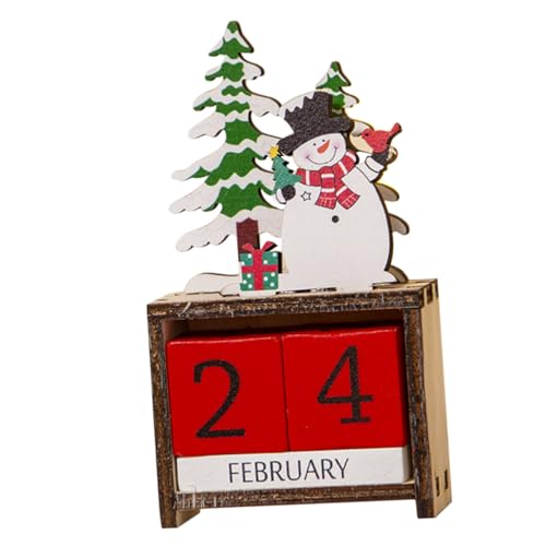 Cabilock 1 Satz Weihnachtskalender Weihnachtsschmuck Weihnachtsdekoration Weihnachtszubehör tischkalender kalender schreibtisch Adventskalender Countdown-Kalender aus Holz von Cabilock