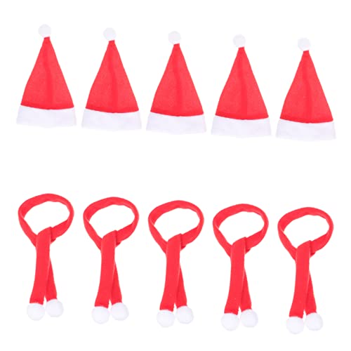 Cabilock 1 Satz schöne Flaschenhüte weihnachtsdeko cute decor hussen weihnachten Weinflasche Weihnachtsschal kompaktes Flaschendekor schmücken Flaschenvorrat Weihnachtsbedarf Stoff rot von Cabilock