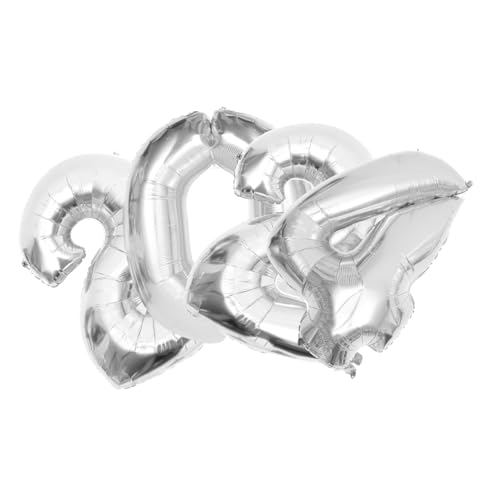 Cabilock 1 Set 2024 Große Anzahl Ballon Folie Ballons Dekorative Ballons Silber Party Favor Aluminium Film von Cabilock