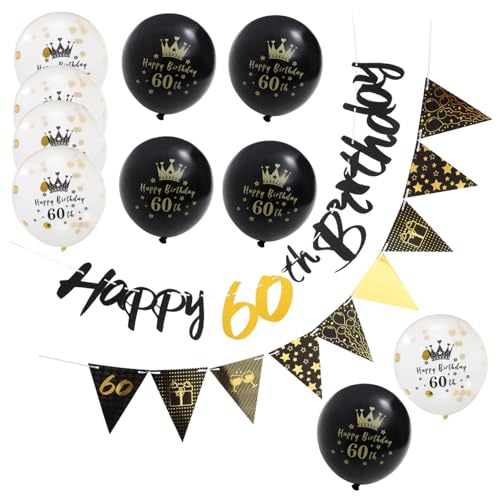 Cabilock 1 Set Geburtstagsballons 50 Jahre 50 Geburtstag Partydekorationen 60 Geburtstag Partydekorationen 60 Jahre Geburtstagsdekorationen 50 Geburtstag Wimpelkette Banner von Cabilock