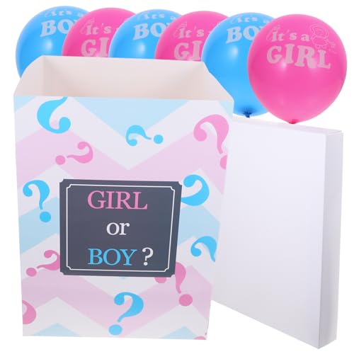 Cabilock Gender Reveal Box Kit Junge oder Mädchen Ballonboxen für Babyparty Dekorationen von Cabilock