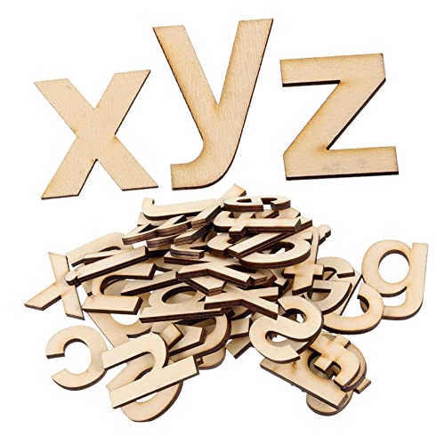 Cabilock 1 Set Graffiti Holzbuchstaben Alphabet Spielzeug Unfertige Buchstaben Ausschnitte Woody Spielzeug Embleme Leere Flaggenbuchstaben Leere Unfertige Buchstaben Woodsy von Cabilock