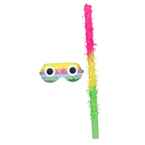 Cabilock 1 Set Pinata Zubehör Schlagstab Augenmaske Geburtstagsfeier Party Candy Smashing Spielzeug Geschenkbox Zubehör Für Kinder Und Erwachsene Augenmaske + Schlagstab Partybedarf von Cabilock