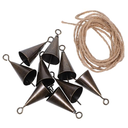 Cabilock 1 Set Rustikale Kuhglocken Aus Metall Mit Juteseil, Für Rinder, Ziegen, Farm, Laute Kuhglocke Zum Schutz Vor Verlust, Hängende Harmonie-kuhglocke, Glücksbringer, Weihnachtsglocke, Cabilock 1 Set Rustikale Kuhglocken Aus Metall Mit Juteseil, Für Rinder, Ziegen, Farm, Laute Kuhglocke Zum Schutz Vor Verlust, Hängende Harmonie-kuhglocke, Glücksbringer, Weihnachtsglocke, von Cabilock