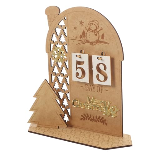 Cabilock 1 Set Weihnachts Countdown Kalender Aus Holz Kreativer Kalender Aus Holz Für Weihnachtsgeschenke Weihnachtszubehör von Cabilock