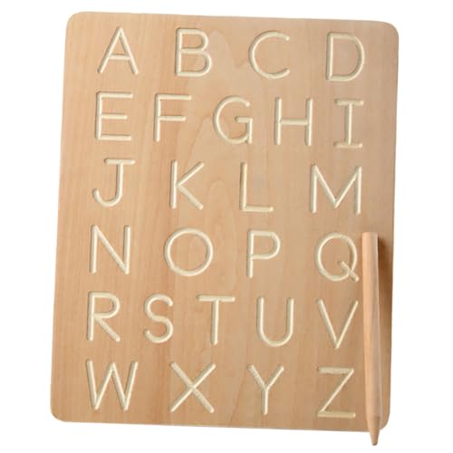 Cabilock 1 Set Zahlen Und Buchstaben Lehrtafel Für Kinder Lernspielzeug Frühes Lernspielzeug Holz Alphabet Zeichentafel von Cabilock