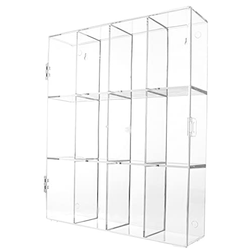 Cabilock 1 Set-box Ausstellungsbox Mit 12 Rastermodellen Puppenständer Vitrine Für Figuren Mini-zubehör Löschen Sie Die Anzeige Lagerregale Cube-aufbewahrungseinsätze Transparent Acryl von Cabilock