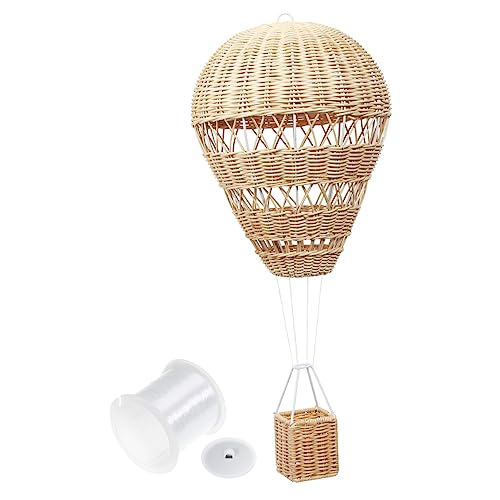 Cabilock 1 Stück Aus Rattan Gewebter Heißluftballon Miniatur Kinderspielzeug Kinder Rattan Gewebte Deko Luftballons Zum Aufhängen Heißluftballon Dekoration Kinderzimmer von Cabilock