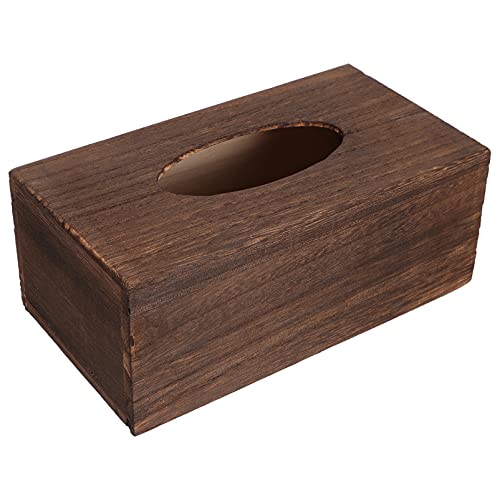 Cabilock 1 Stück Karton Pappschachtel Aus Massivholz Toilettenpapier Box Dekorativer Gast Kosmetiktücher Retro Tissue Box Taschentuchhalter Fürs Auto Hölzern Büro Holz Abdecken Wagen von Cabilock