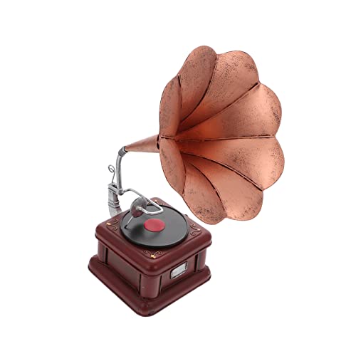 Cabilock Retro Phonograph Eisen Desktop Ornament Vintage Prop für Ästhetischen Wohnkultur Artikel von Cabilock