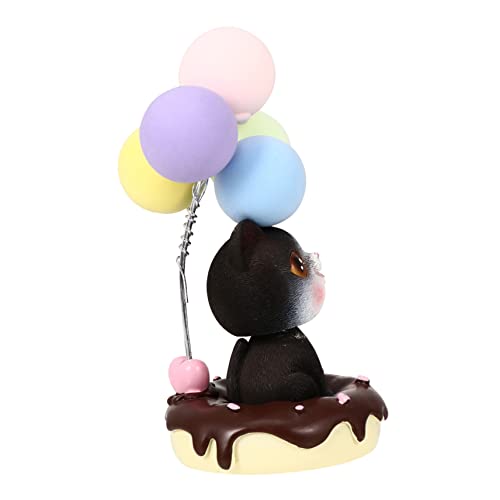 Cabilock 1 Stück Ornamente Miniatur Katzenfiguren Mini Luftballons Kuchendekoration Luftballons Heim Cartoon Katzenstatue Haustier Katzenornament Kuchenzubehör von Cabilock