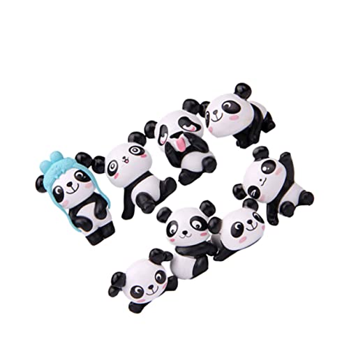 Cabilock 10 Stück Cartoon Panda Ornament Modisches Panda Panda Dekoration Tischdekoration Weiße Wandleuchte Rechteckiges Kuchenblech Mit Deckel Heimdekoration von Cabilock