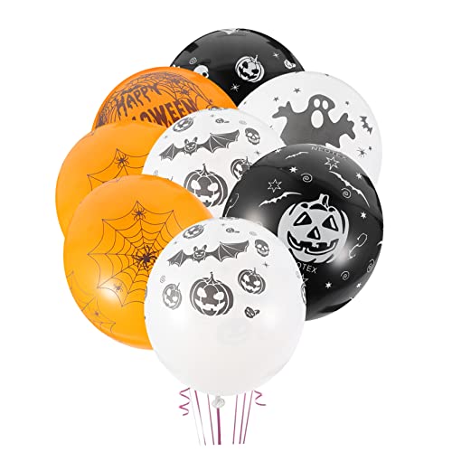 Cabilock 100 Stück Kürbisballon Heißluftballons Halloween Ballons Ballonbogen Kit Halloween Party Dekorationen Ballons Für Ballontiere Halloween Dekorationen Emulsion Bunt von Cabilock