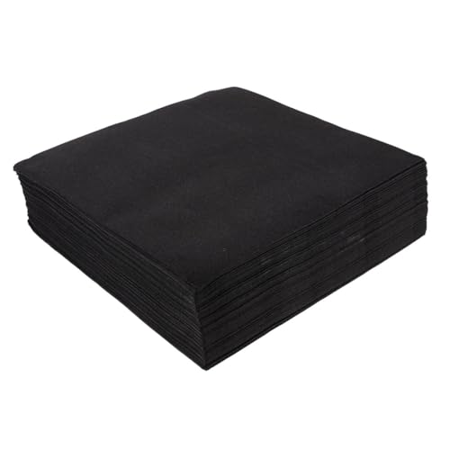 Cabilock 100st Tischzubehör Servietten Für Den Haushalt Dekorative Partyservietten Partytisch Festival-serviette Tischdekoration Zu Hause Frühstücksservietten Partyzubehör Papier Black von Cabilock