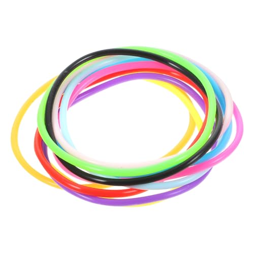 Cabilock 10St Armband haar band haar tapes gummizugband Haargummi elastische Stretch-Armbänder Regenbogen-Gelee-Armbänder dekorative Armbänder aus Silikon geschmeidiges Band Kieselgel von Cabilock