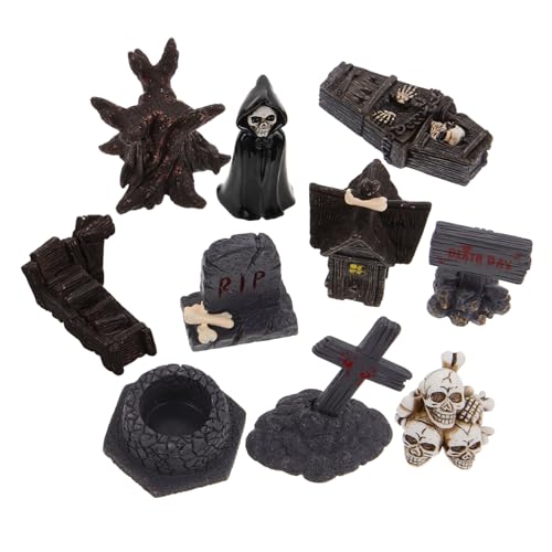 Cabilock 10St Halloween-Kugeln Künstliche Blätter Halloween-Miniaturen Halloween-Süßigkeiten Halloween Miniaturfiguren Kreative Halloween-Dekoration Halloween-Figuren Geisterminiaturen Harz von Cabilock