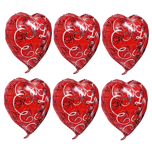 Cabilock 10St Liebe Alufolienballon wedding goldhochzeit ballongas valentine decoration Rot und Luftballons Partyballons Party-Ballon- dekorativer Hochzeitsballon Aluminiumfolie von Cabilock