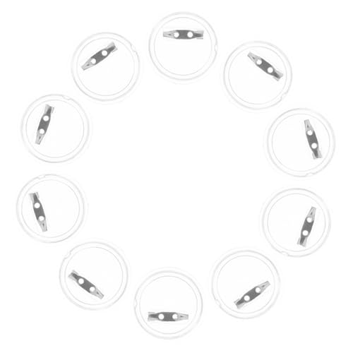 Cabilock 10St Transparente Abzeichenschnalle Runde Anstecknadeln Bild-Button-Pin Pin-Herstellungsset Blanko-Buttons Button-Pin-Maker-Kit Abzeichen-Pins DIY-Knopfnadeln Knopfstift Acryl von Cabilock