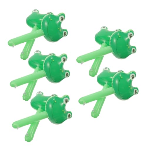 Cabilock 10st Aufblasbares Spielzeug Für Kinder Aufblasbares Stockpferd Süßes Stabspielzeug Aufblasbare Tierballons Aufblasbarer Froschstab Aufblasbare Froschdekoration Green Pvc von Cabilock