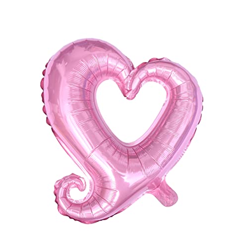 Cabilock 12 Stück 18 Aluminiumfolienballons Brautballon Liebesherz Folienballons Valentinstag Ballons Für Partydekoration Happy Birthday Ballons Valentinstagsballons Dekorieren Rosa von Cabilock