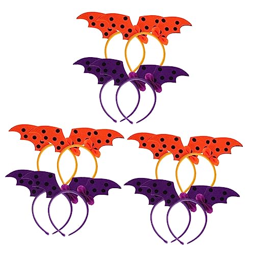 Cabilock 12 Stück Halloween Stirnband Halloween Kostüm Requisiten Fledermaus Cosplay Stirnband Fledermausflügel Verzierte Stirnbänder Karneval Maskerade Stirnband Halloween Teufel von Cabilock