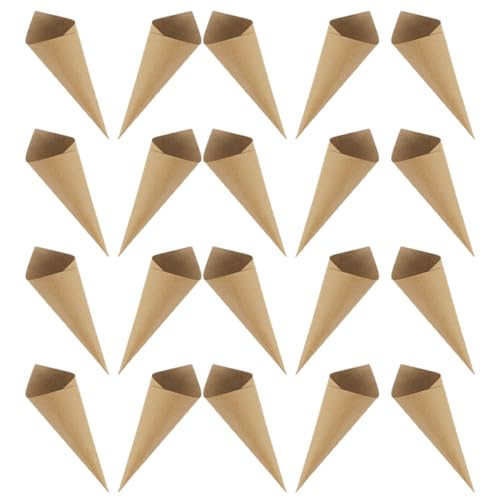 Cabilock 120st Aus Blumenpapier Hochzeitshalter Zapfen Aus Rosenblättern Getrockneter Halter Hochzeitskegel Wurstbecher Rosenzapfen Blütenkegel Glücklich Anzeige Vor Light Brown von Cabilock