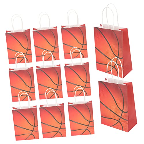 Cabilock 12St Basketball-Süßigkeitsbeutel Sporttasche Taschen für Basketball-Snacks geldgeschenke Weihnachten geschenksäckchen Papiertüten Festival-Süßigkeitstüten weißes Kraftpapier von Cabilock