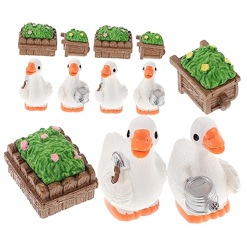 Cabilock 12St Feen-Enten-Figuren kleine Ente Enten-Party-Dekorationen Entenfigur Statue der Gartenente tierfiguren wohnzimmerdeko gartendeko rostoptik Mini-Harztiere Kuchendekorationen von Cabilock