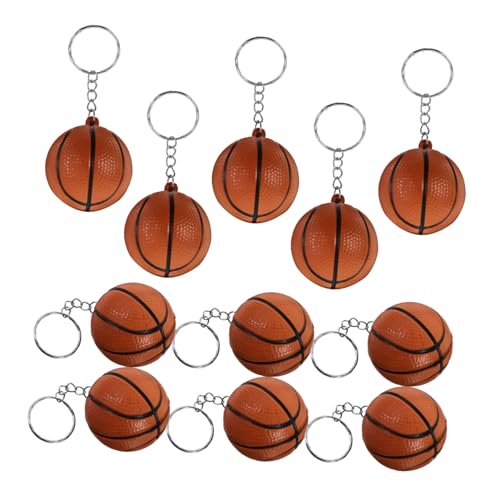 Cabilock 12St Schlüsselanhänger personalisiere das fitzek Basketball-Taschenanhänger Kette für Geldbörse Gefälligkeiten für Sportpartys Basketball-Partygeschenke Eisen Coffee von Cabilock