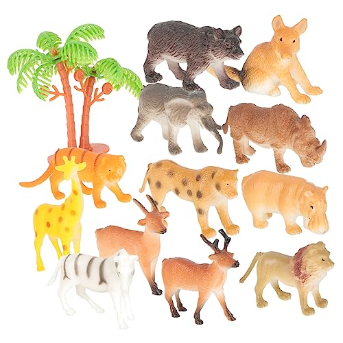 Cabilock 12St Tiermodell Waldthema-Babypartydekorationen tierisches Waldkuchendekorationen Waldtiere Waldtier-Babyparty Dschungeltierfiguren Miniaturtiere kleine Tiere Plastik von Cabilock