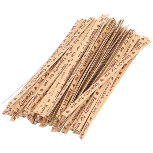 Cabilock 1400 STK Krawatte Aus Kraftpapier Wrapper Brotbeutel Aus Papier Bausatz Behälter Cellophan Cookie-ärmel Mini Barzubehör Kekstüten Aus Zellophan Tabletts Sackleinen Süß Khaki Eisen von Cabilock